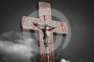 Graveyard crosses on different backgrounds