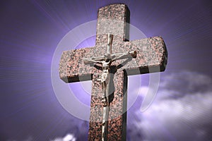 Graveyard crosses on different backgrounds