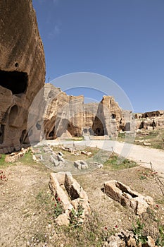 Graveyard of Dara Ancient city in Mardin, Turkey