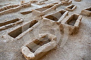 Graveyard of Dara Ancient city in Mardin, Turkey