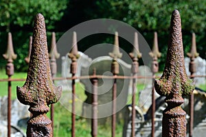 Graveyard Fence with spikes