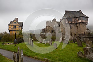 Graveyard by Stokesay castle in Shropshire