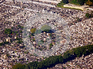 Aerial view of SÃÂ£o JoÃÂ£o Batista Cemetery, in Rio de Janeiro, Brazil photo