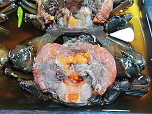 Gravid crab fermented with fish sauce