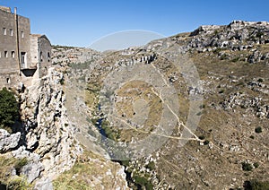 The Gravina di Matera, a river carving the ravine on which Matera was built