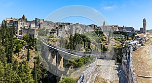 Gravina in Puglia, Italy with the ancient Roman bridge