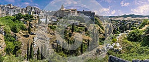 Gravina in Puglia, Italy with the cathedral visible in the old town