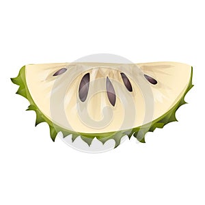 Graviola soursop icon cartoon vector. Juice fruit
