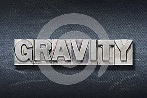 Gravity word den photo