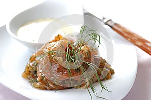 Gravlax salmon