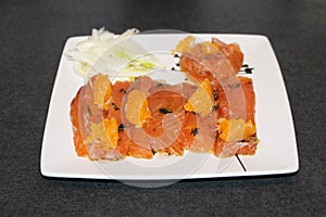 Gravlax salmon with citrus