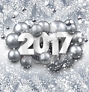 Gray 2017 New Year background.