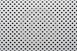 Gray abstract background on based of metal, circles and shadows, texture of the white surface with a lot of round holes