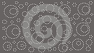 Gray abstract background with lots of white circles