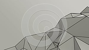 Gray abstract modern crystal background. Polygon, Line, Triangle pattern shape for wallpaper. Illustration low poly, polygonal