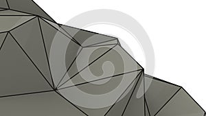 Gray abstract modern crystal background. Polygon, Line, Triangle pattern shape for wallpaper. Illustration low poly, polygonal