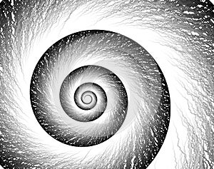 Gray Abstract Vortex Hypnotic Worm-Hole Tunnel Sci-Fi Generative Art