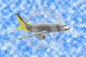 Gray airplane model photo