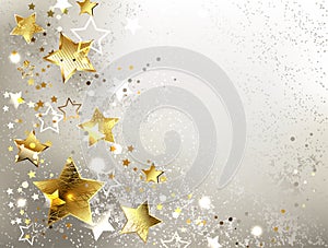 Gray background with gold stars photo