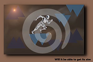 A robot game image in gray background.