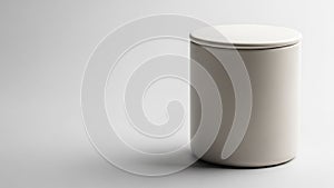 Gray background the light source casts a subtle shadow to the