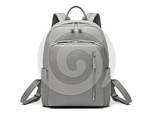Gray backpack isolated on white background