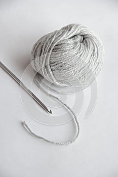 Gray ball of string