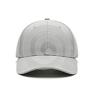 Gray baseball cap isolated on white background