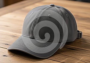 A gray baseball cap resting on