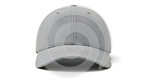 Gray Baseball Cap on White Background