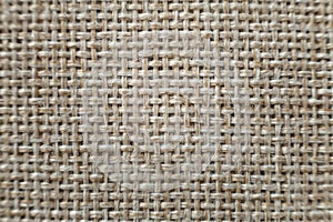 Gray beige linen canvas surface background. Sackcloth design, ecological cotton textile, fashionable woven flex burlap