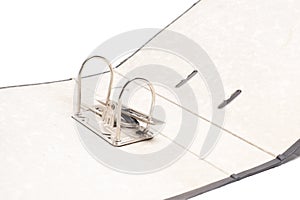 Gray Binder File Folder isolated on white background.