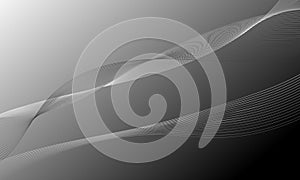 gray black silver with curves wave lines soft gradient abstract background