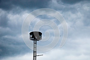 Gray and black storm clouds