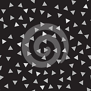 Gray and black triangle pattern. Seamless vector background