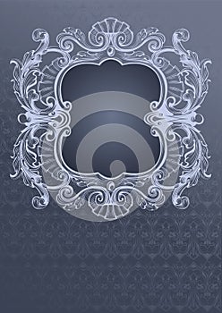 Gray Blue Ornate Cover