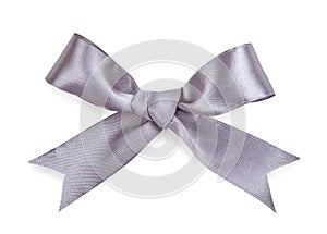 Gray bow isolated on white background