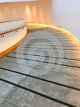 Gray brick arranged in same pattern.empty marble floor