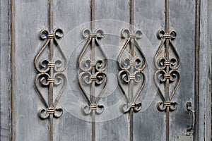 Gray brown metal texture of iron wall