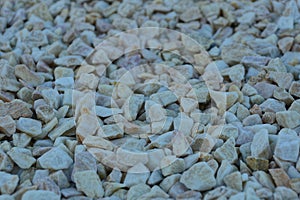 Gray brown stone texture of small gravel