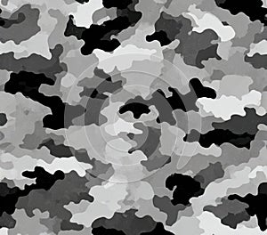 Gray Camo Pattern Seamless Texture for Design Projects