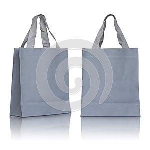 Gray canvas bag