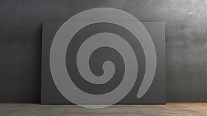 Gray Canvas Mockup On Charcoal Background