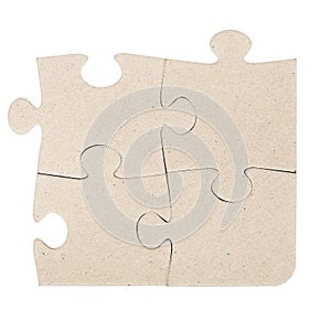 Gray cardboard jigsaw puzzle