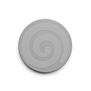 Gray Circle on White Background