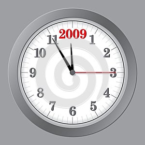 Gray Clock 5 to 2009