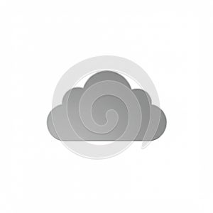 Gray cloud icon on a white background. The icon has a smooth, rounded shape with a