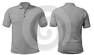 Gray Collared Shirt Design Template