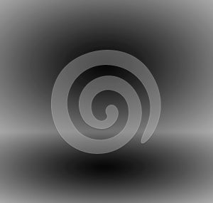 Gray color gradient abstract background rendering for display or montage