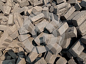 Gray colored hard and durable cement bricks